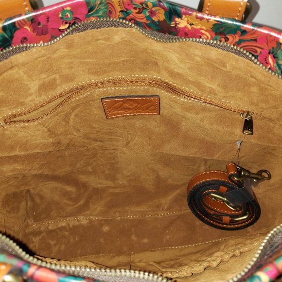 NWT Patricia Nash Leather Rustic Nature Collection Handbag Tote - Picture 12 of 14